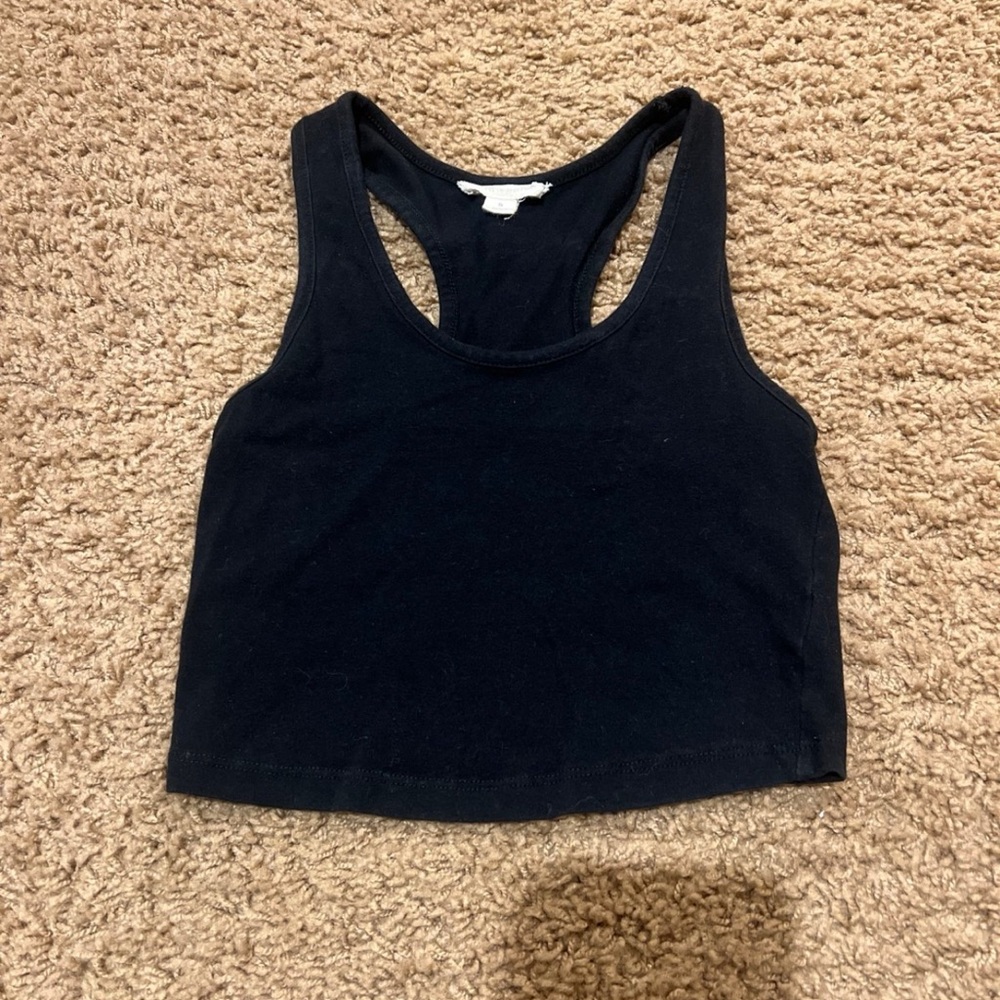 Zenana Outfitters black cropped tank top small